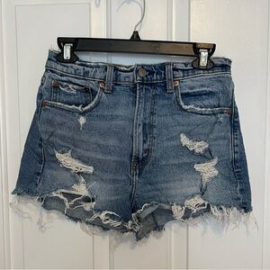 Abercrombie & Fitch Denim The Mom Shorts High Rise (size 26)